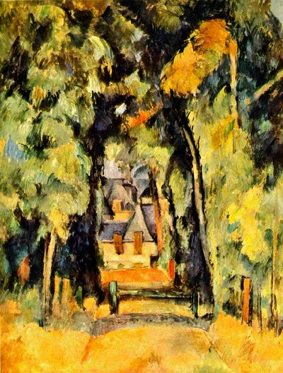 Straße in Chantilly, 1888 von Paul Cézanne